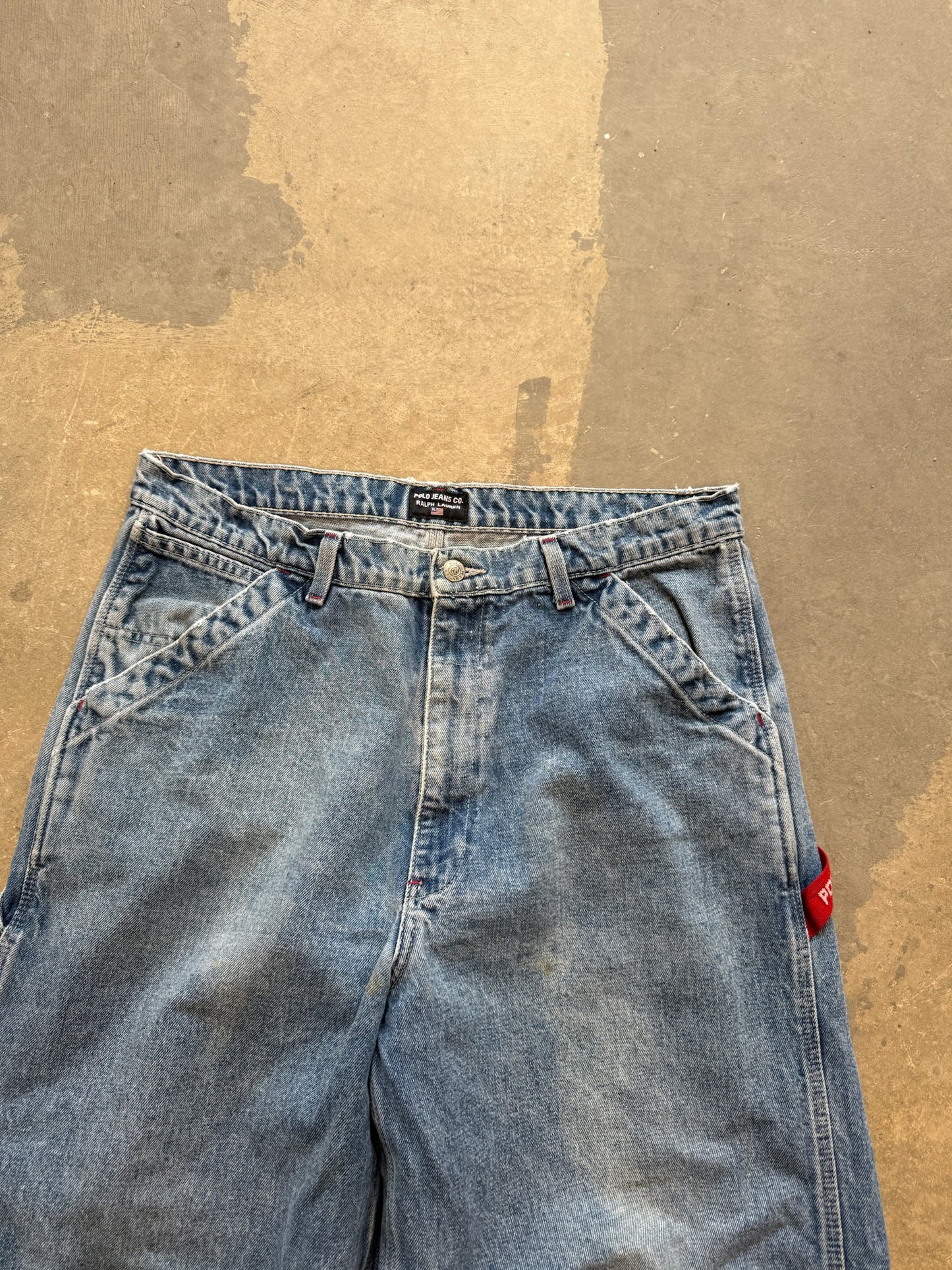 (36W) Y2K Polo Denim Carpenter Pants