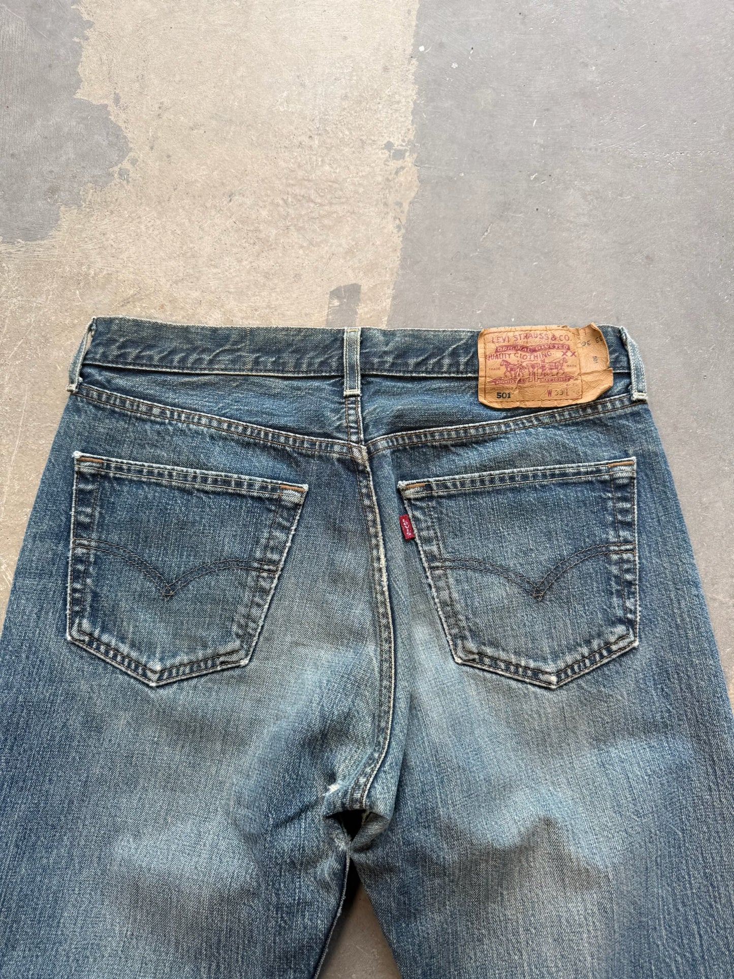 (33) Vtg Levi’s Salvaged Denim 501’s