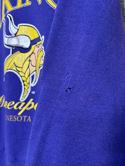 1996 Vikings NFL Crewneck Purple Sz XL