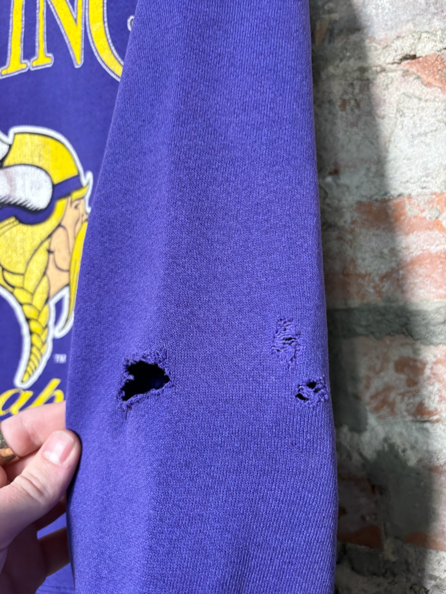1996 Vikings NFL Crewneck Purple Sz XL