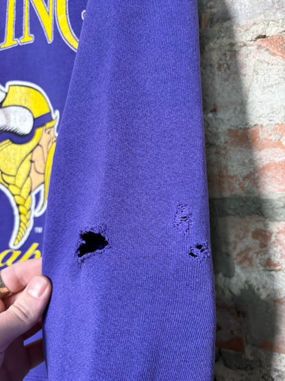 1996 Vikings NFL Crewneck Purple Sz XL