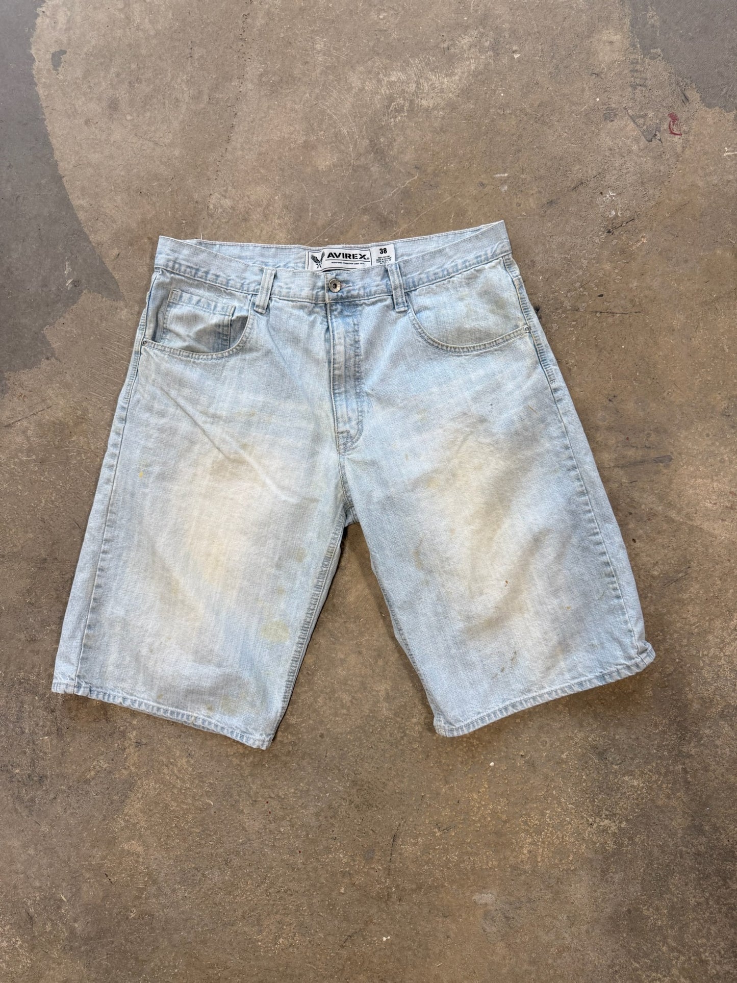 (38) Y2K Avirex Faded Jorts
