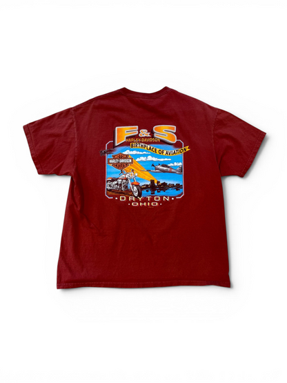 (XL) Vintage 00s Harley Davidson Aviation Tee