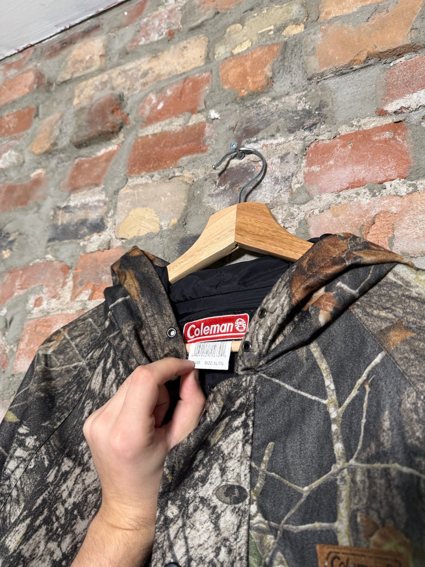(XL) Vtg Coleman Camo Overcoat