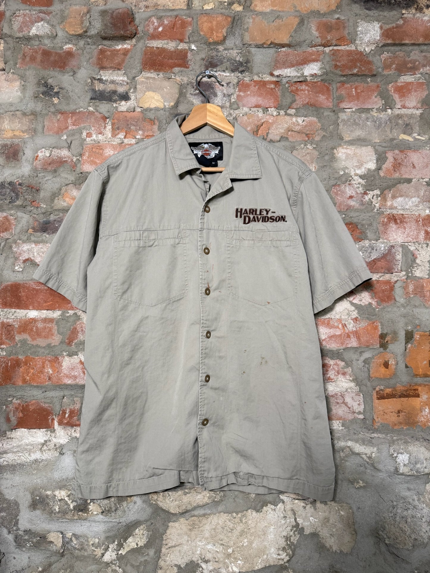 (M) Y2K Harley Davidson Button Up Shirt
