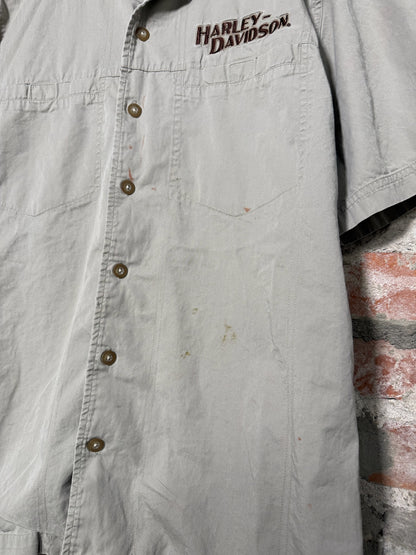 (M) Y2K Harley Davidson Button Up Shirt