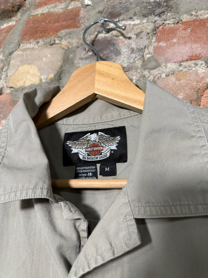(M) Y2K Harley Davidson Button Up Shirt