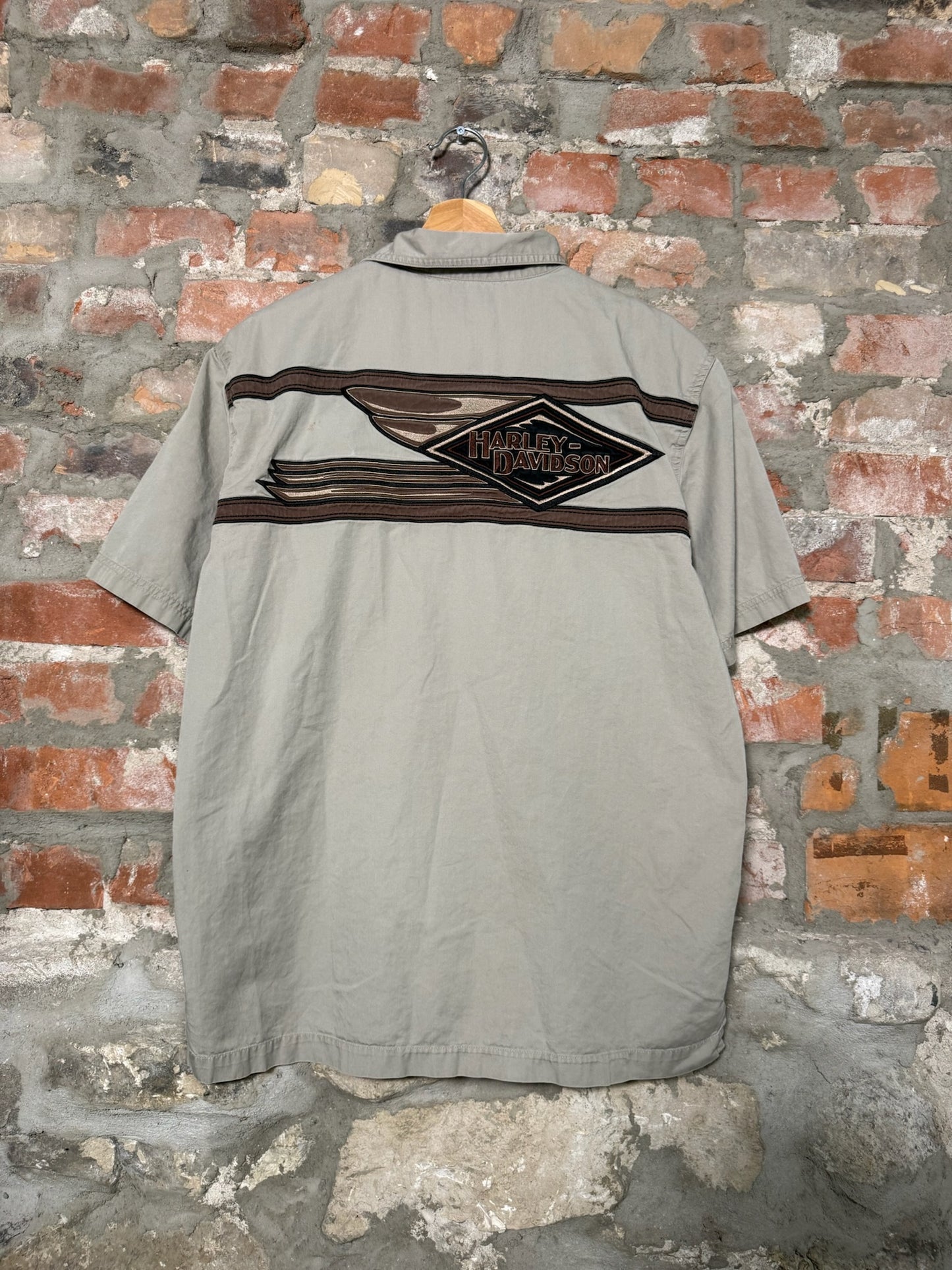 (M) Y2K Harley Davidson Button Up Shirt