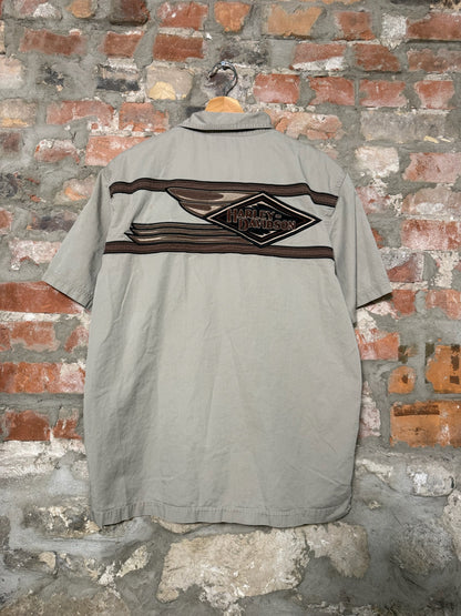 (M) Y2K Harley Davidson Button Up Shirt