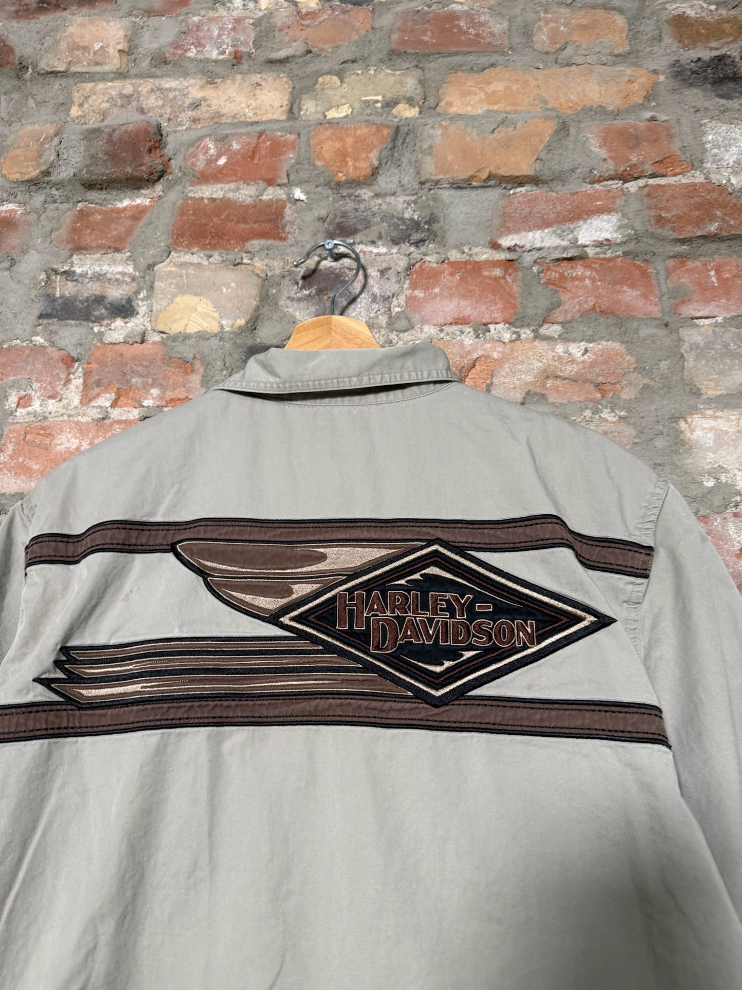 (M) Y2K Harley Davidson Button Up Shirt