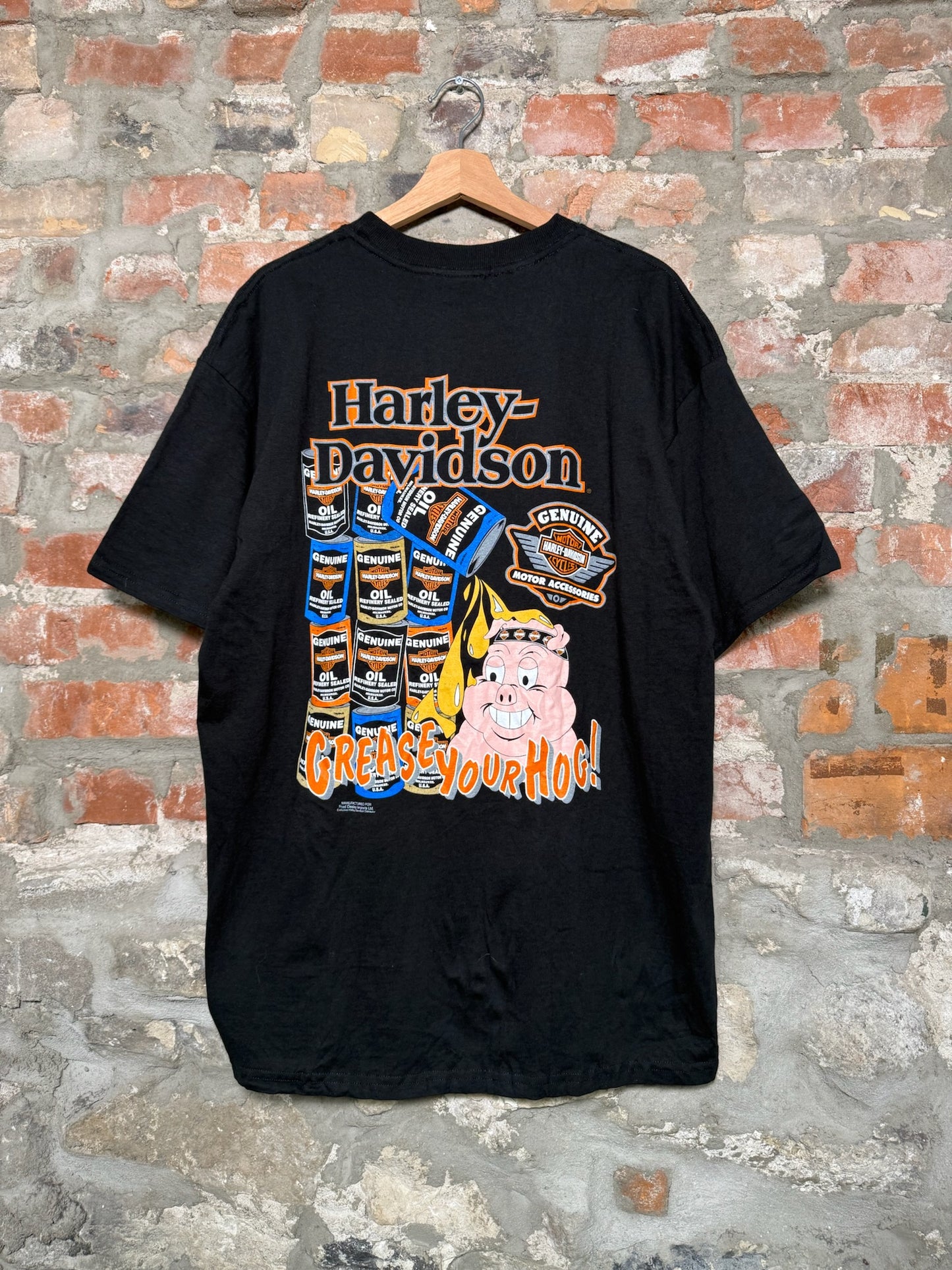 (XL) Vtg Harley Davidson Grease Your Hog T-Shirt