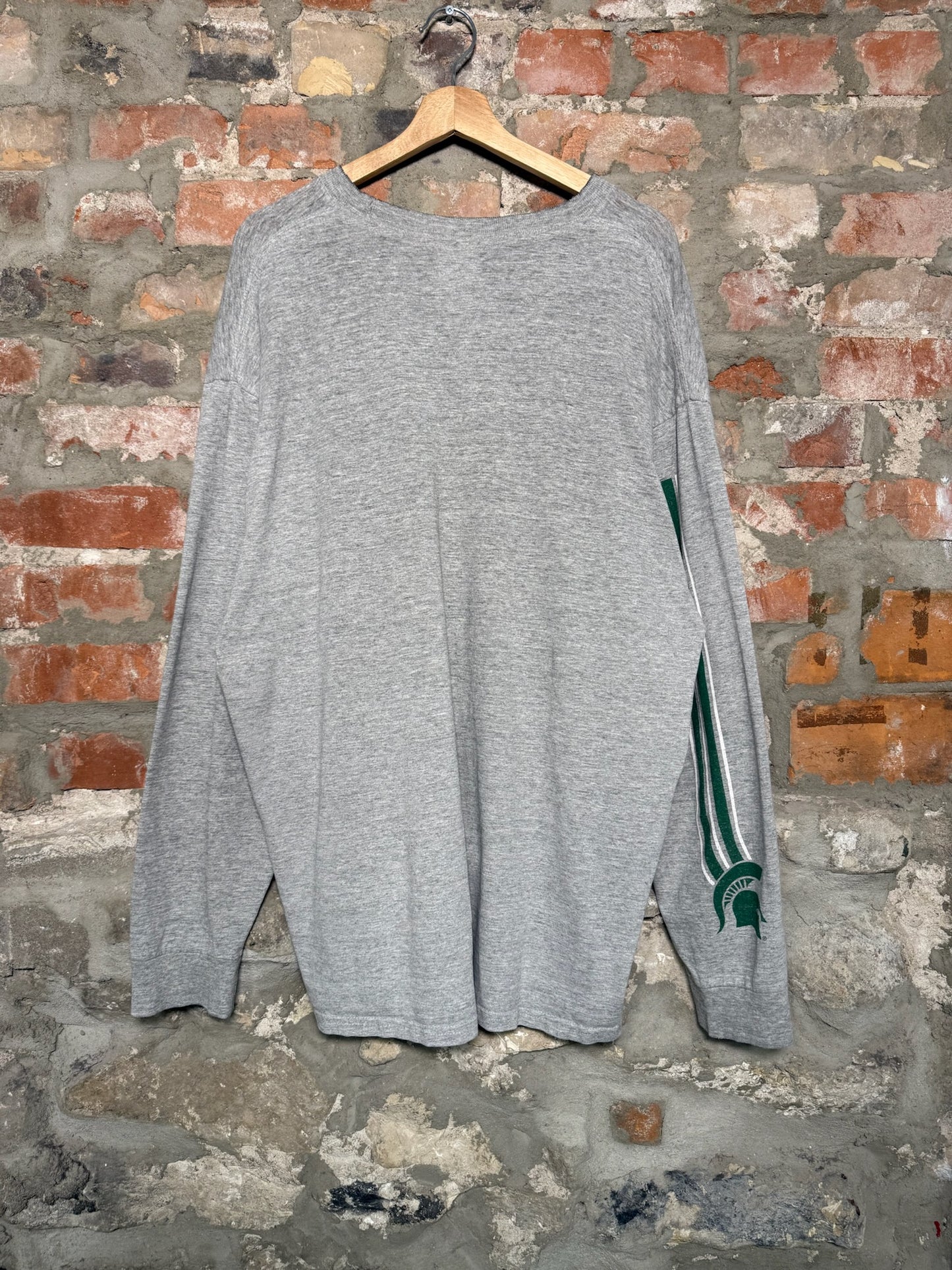 (XL) 00s Nike Michigan State Grey Long Sleeve Shirt