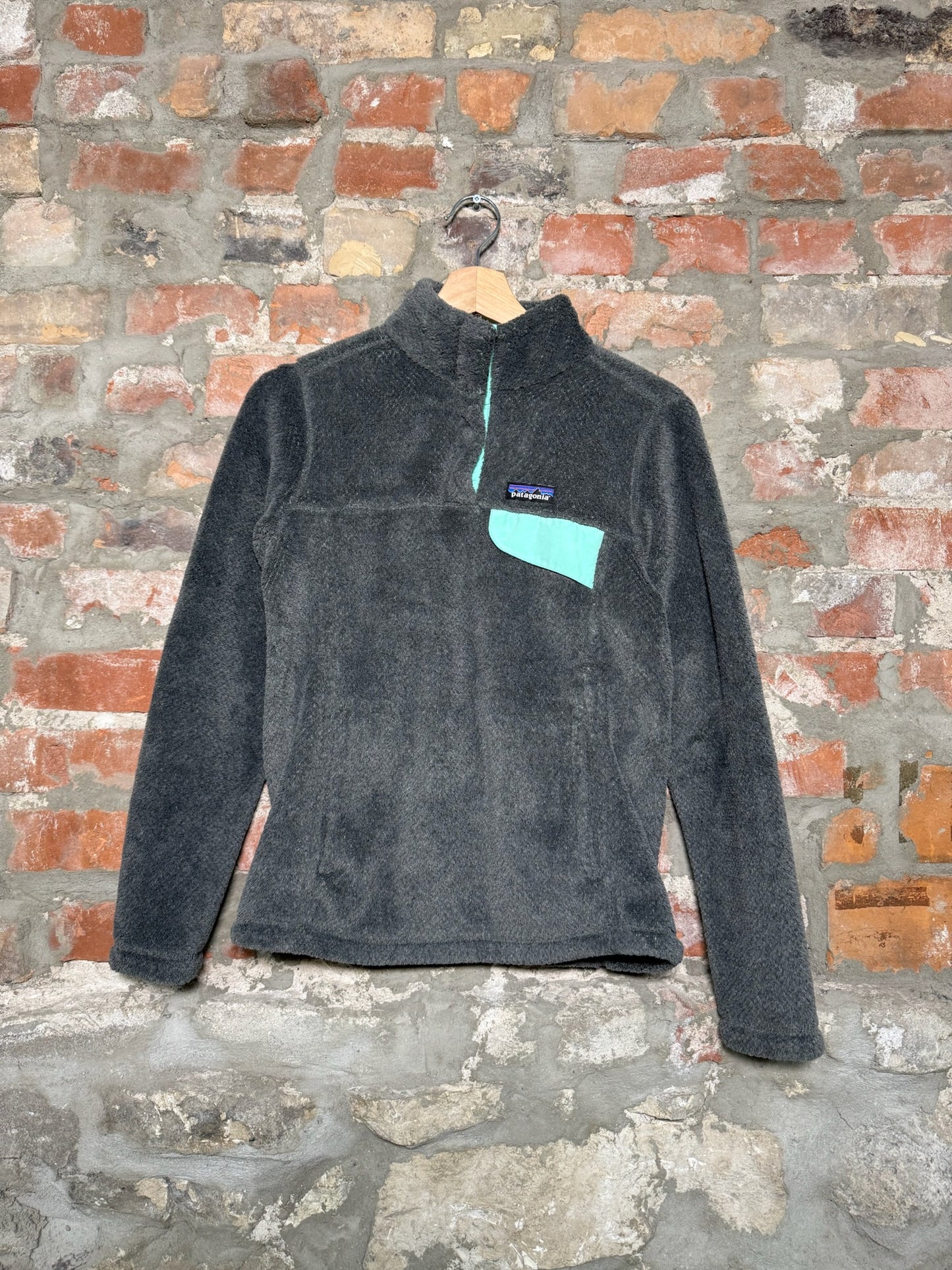 (S) Vtg Patagonia Grey Button Up Fleece