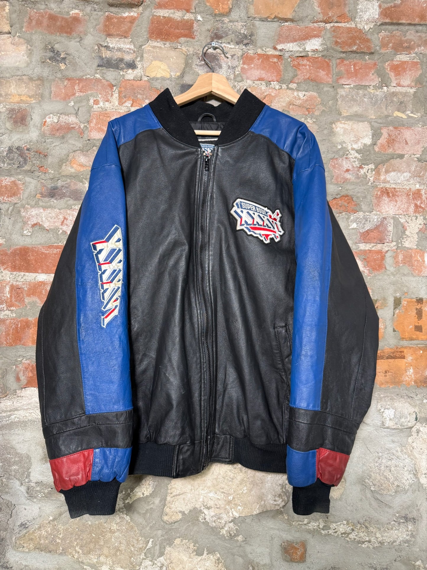 (XXL) 2002 XXXVI Leather Super Bowl Jacket