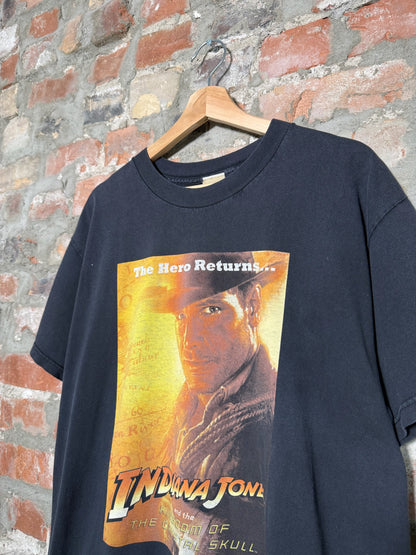 (L) Vtg Indiana Jones Kingdom Of The Crystal Skull T-Shirt