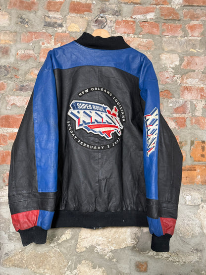 (XXL) 2002 XXXVI Leather Super Bowl Jacket