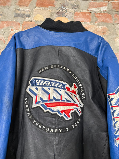 (XXL) 2002 XXXVI Leather Super Bowl Jacket
