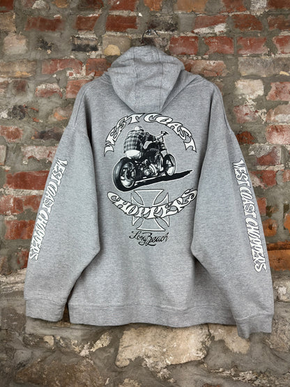 Vtg West Coast Choppers Long Beach Hoodie Sz XL