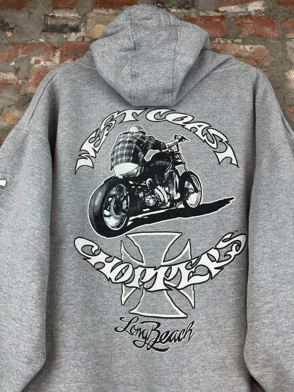 Vtg West Coast Choppers Long Beach Hoodie Sz XL