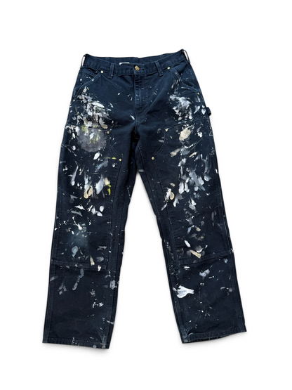 (32W) Vintage Carhartt Paint Splatter Double Knees