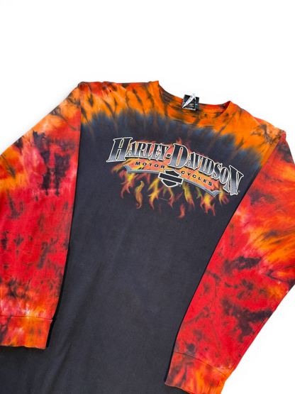 (L) Vintage Y2K Harley Davidson Tie-Dye Long Sleeve