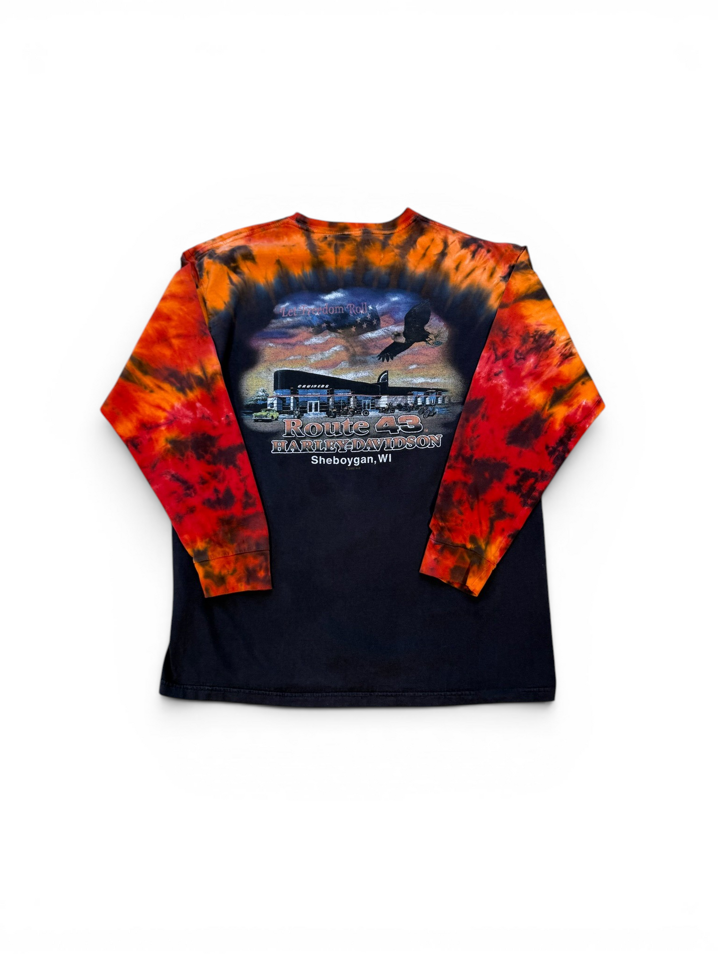 (L) Vintage Y2K Harley Davidson Tie-Dye Long Sleeve