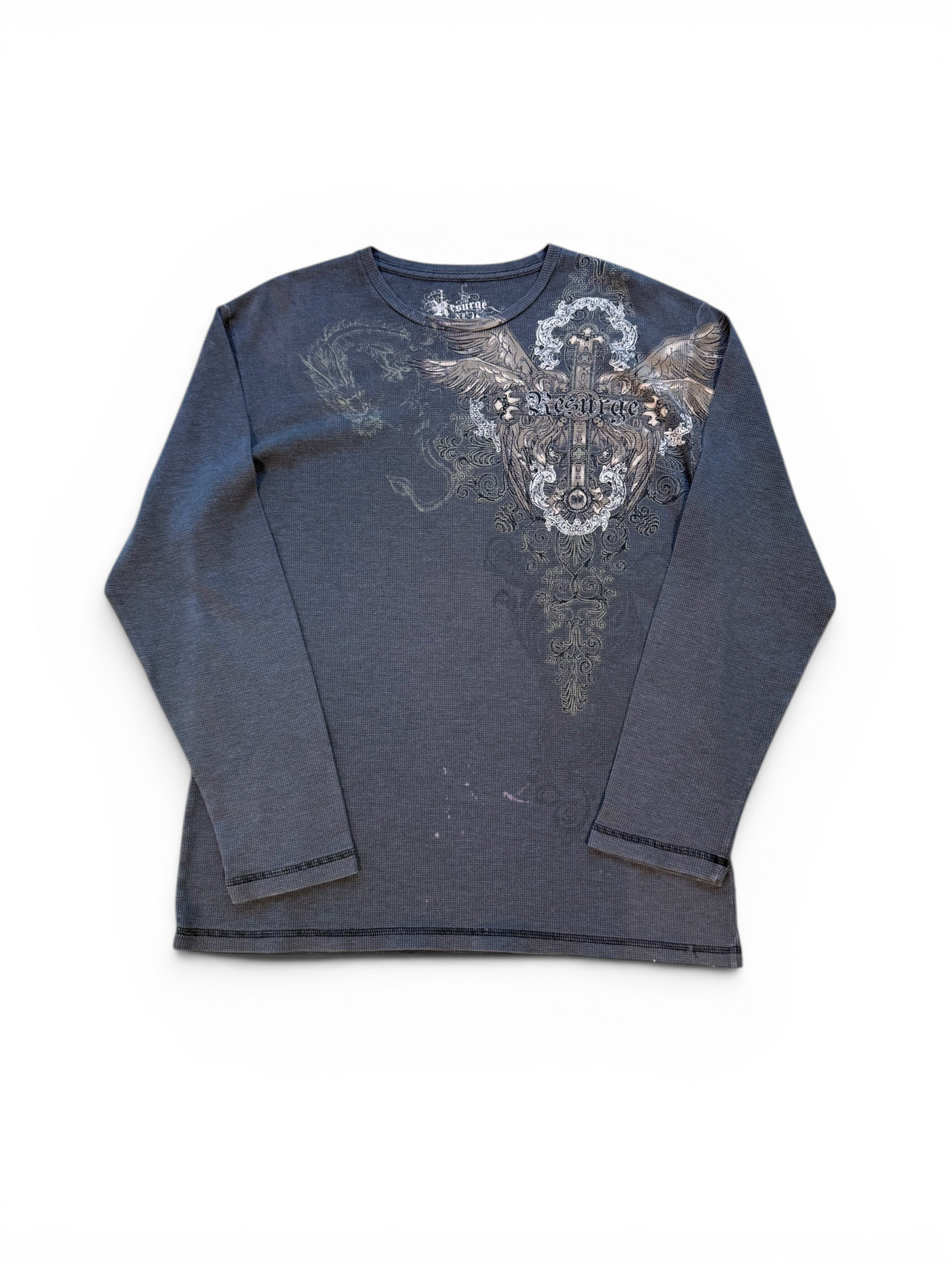 (XL) Y2K Resurge Waffle Knit Longsleeve