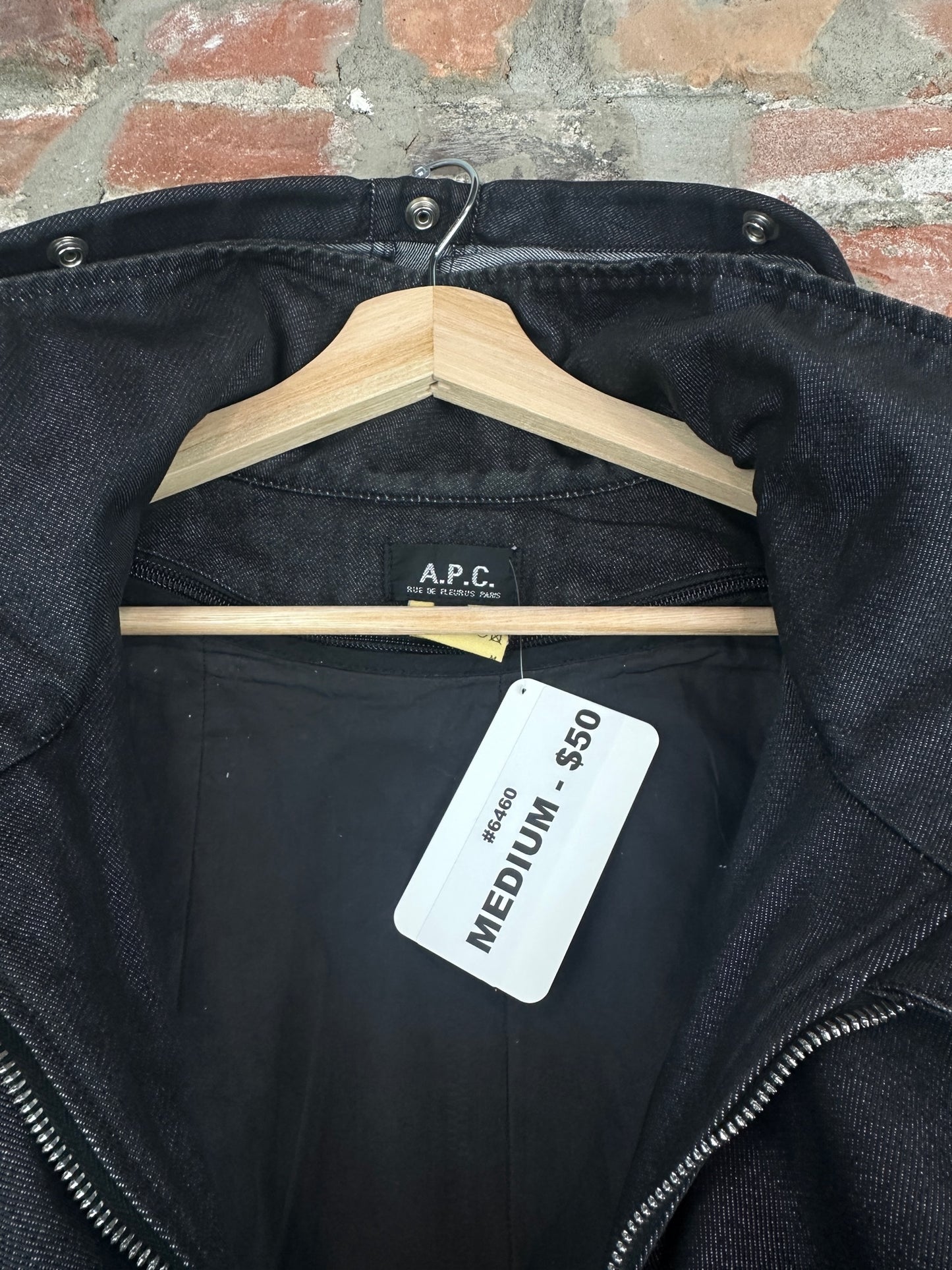 00s A.P.C. Raw Denim Down Jacket Sz M