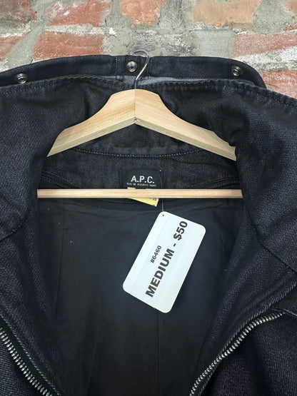 00s A.P.C. Raw Denim Down Jacket Sz M