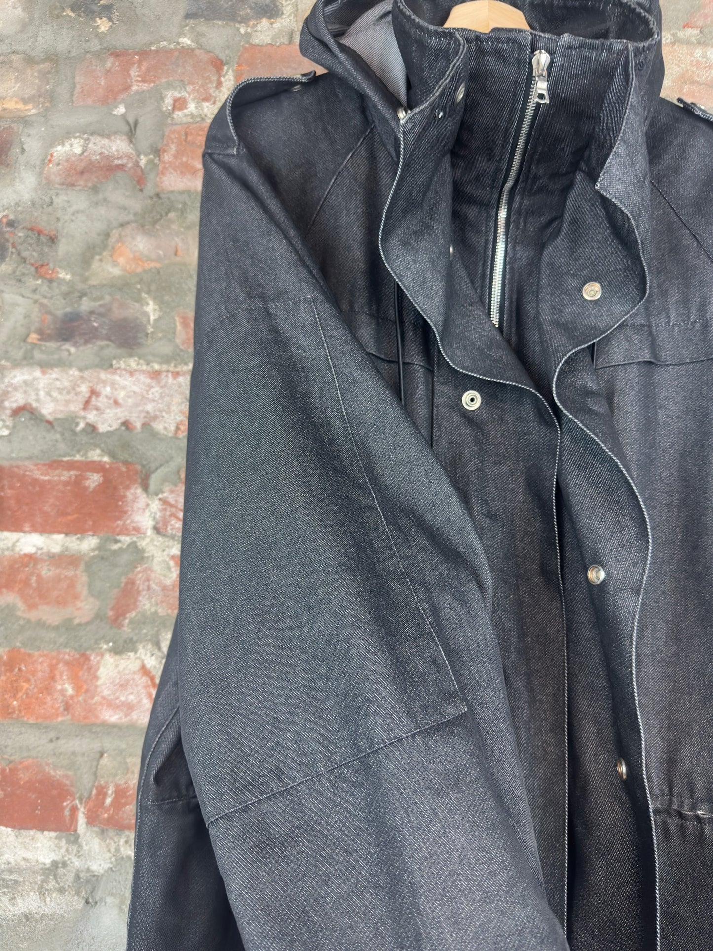 00s A.P.C. Raw Denim Down Jacket Sz M