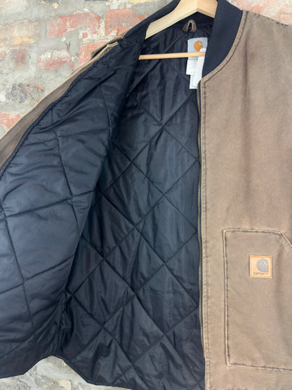 90s Carhartt Brown Workwear Vest Sz XL Tall