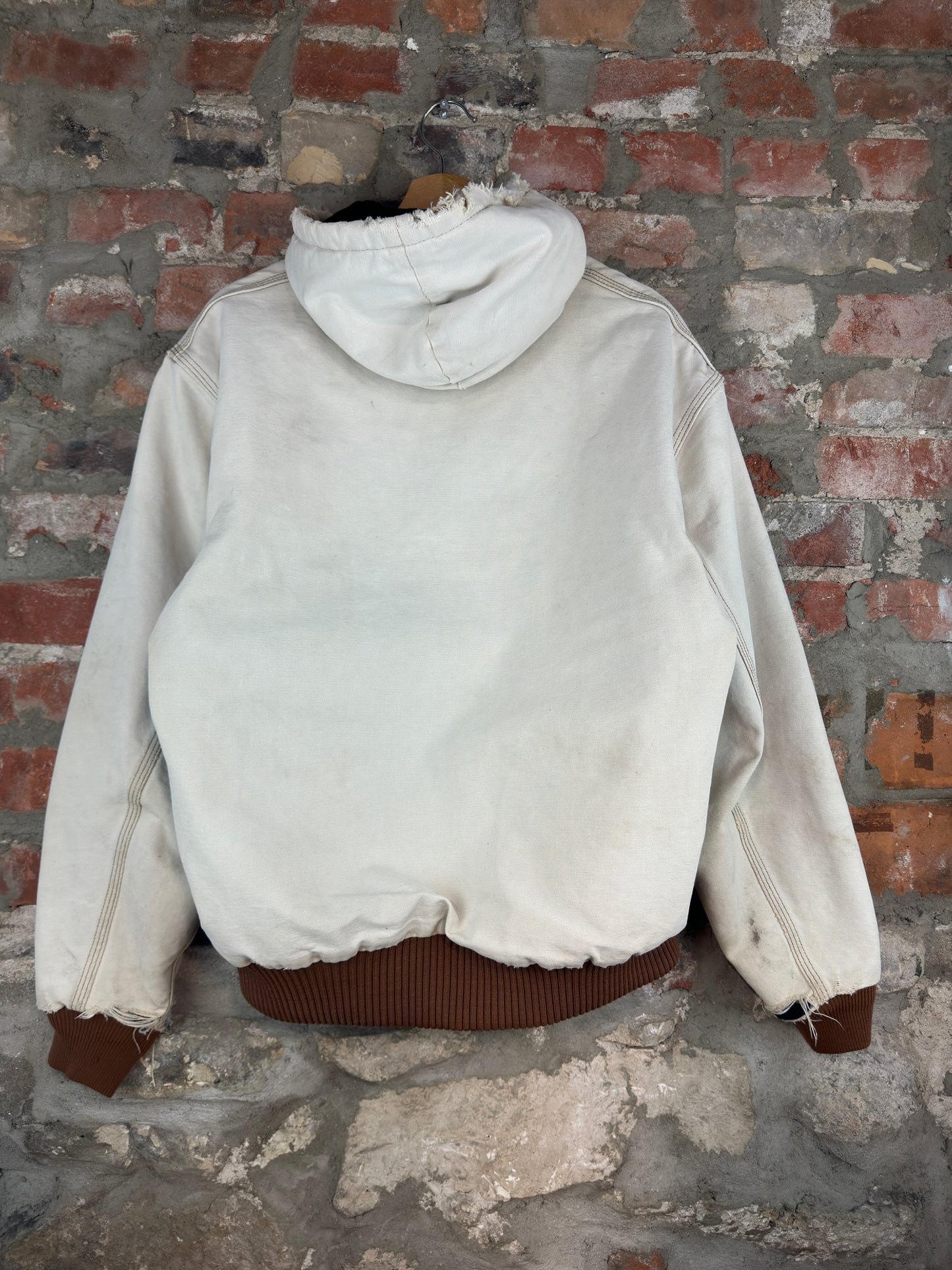 90s Carhartt Thrashed Hooded Jacket Sz L