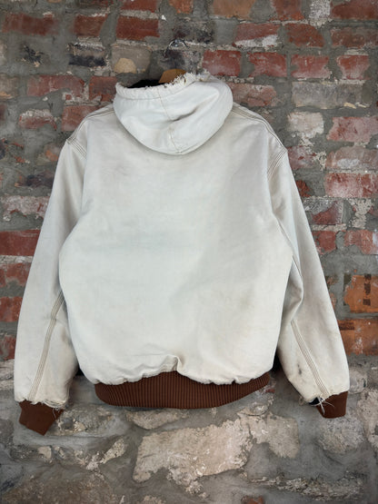 90s Carhartt Thrashed Hooded Jacket Sz L
