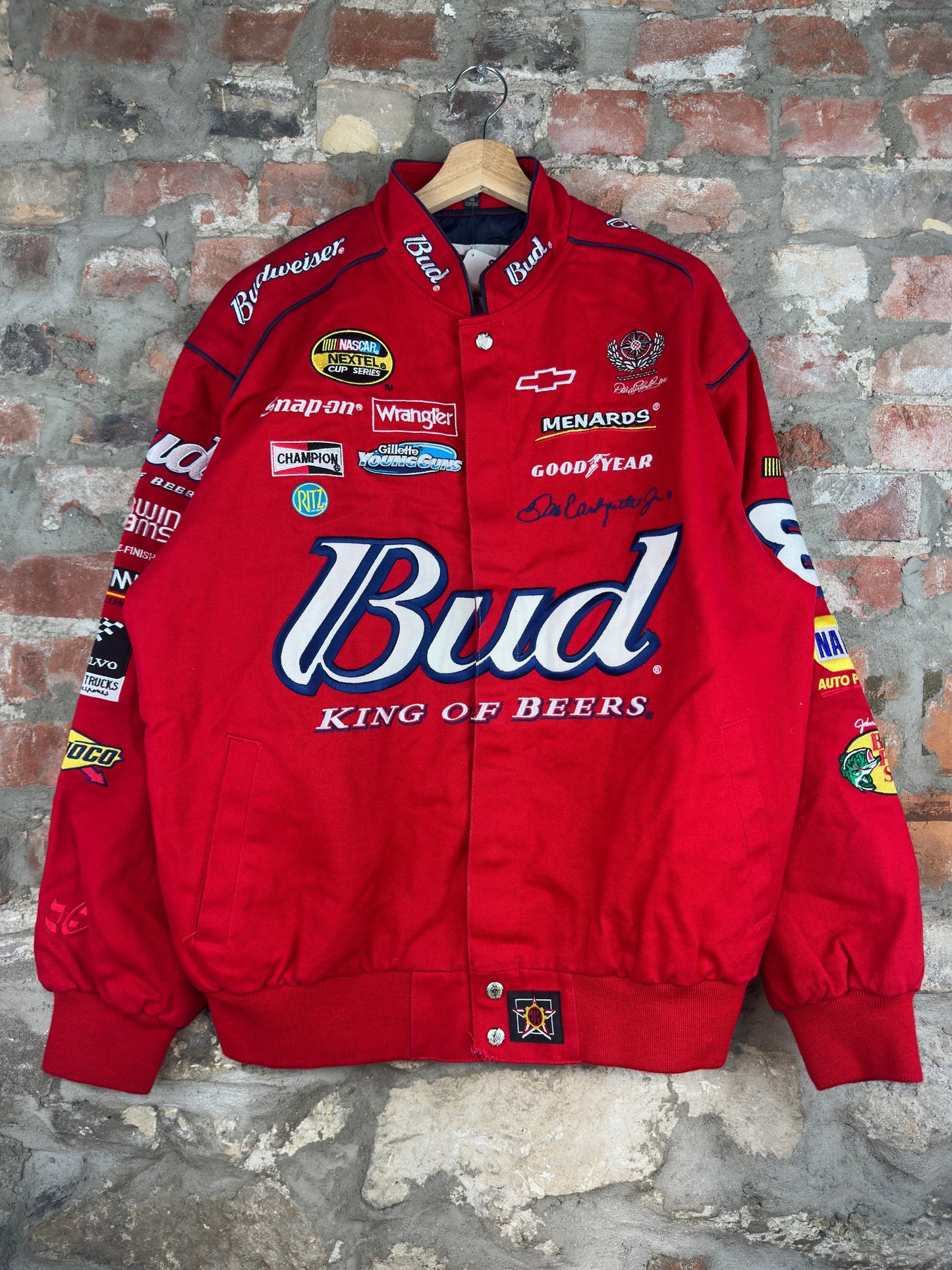 90s NASCAR Budweiser Jeff Hamilton Racing Jacket Sz L