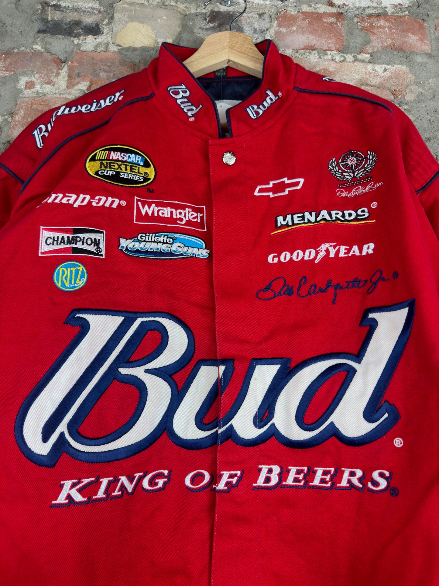 90s NASCAR Budweiser Jeff Hamilton Racing Jacket Sz L