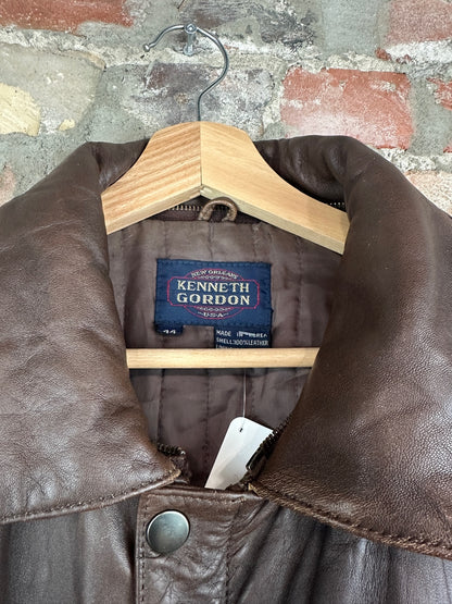 90s Kenneth Gordon Leather Jacket Sz L