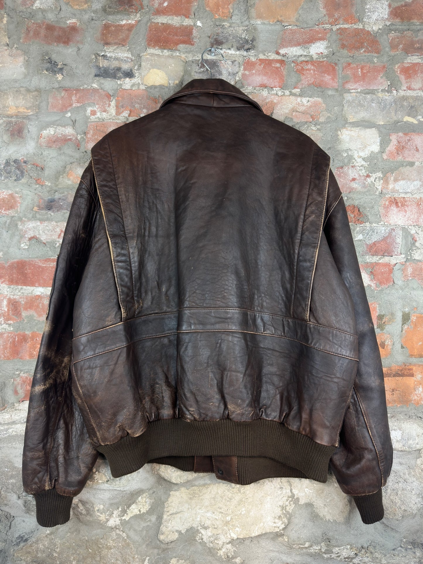 90s Kenneth Gordon Leather Jacket Sz L