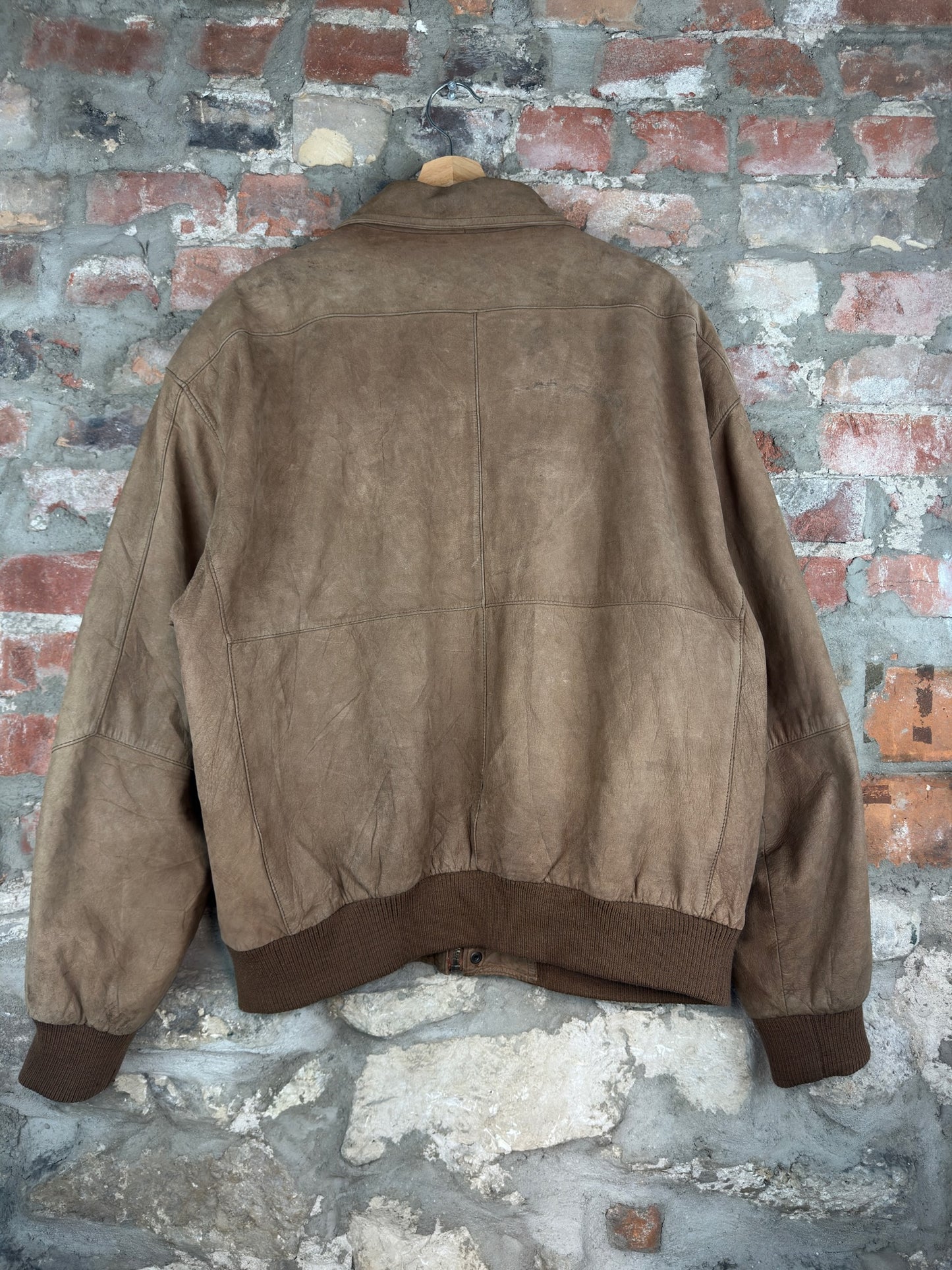 90s Ash Creek Trading Leather Jacket Sz XL