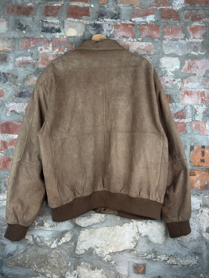 90s Ash Creek Trading Leather Jacket Sz XL