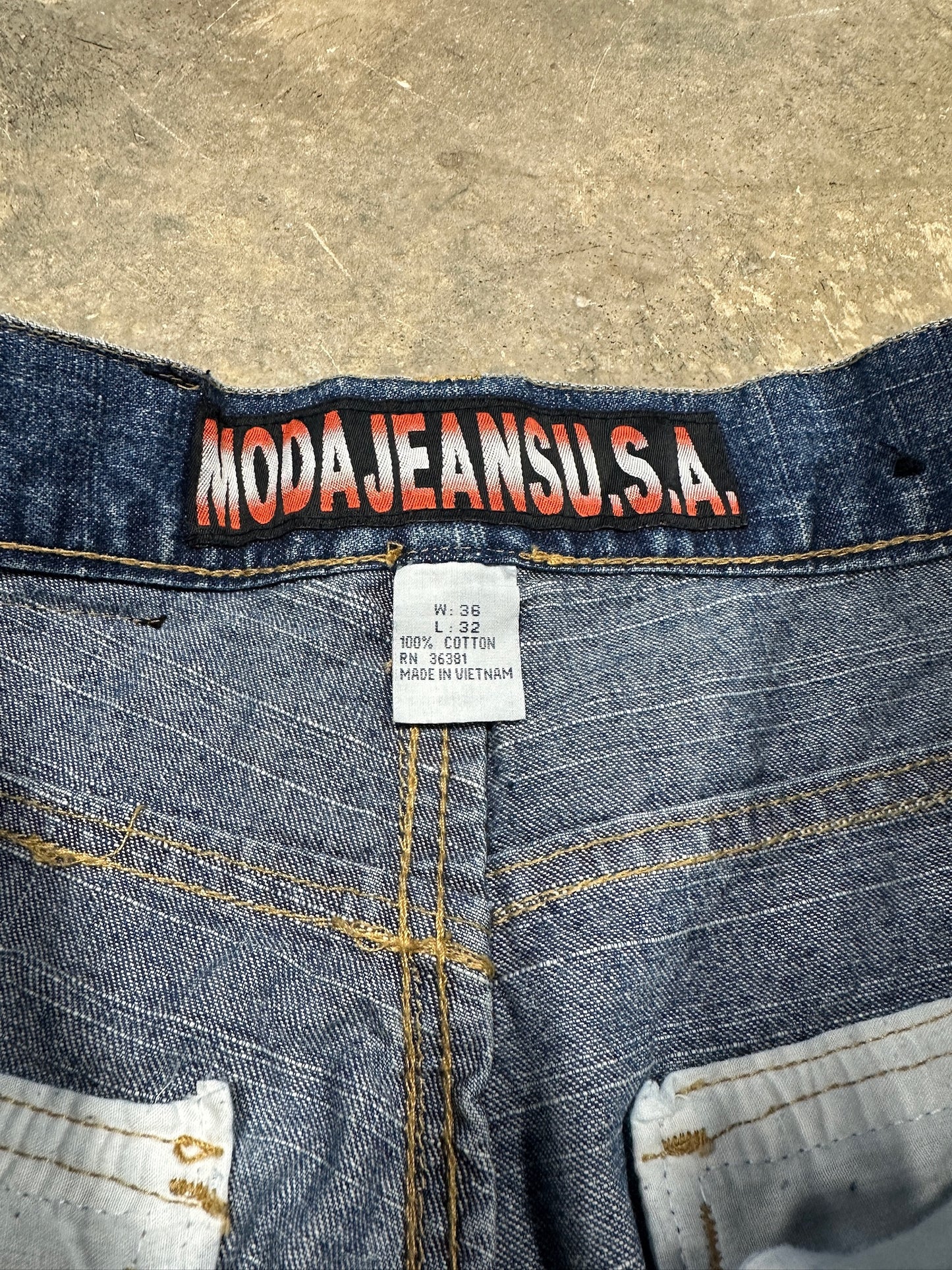 Y2K Moda Baggy Jeans Sz 36