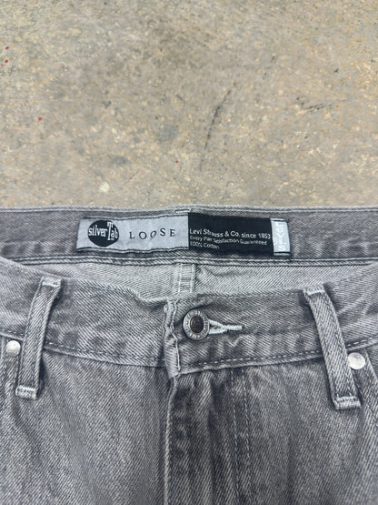 90s Levis Silvertab Grey Washed Denim Sz 36W