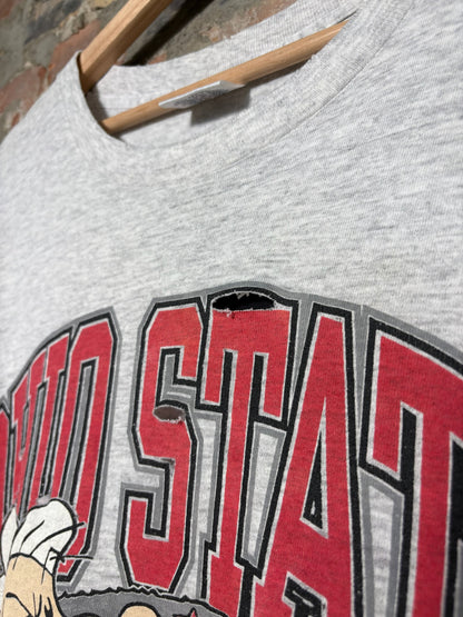 1990s Popeye Ohio State Grey Tee Sz XL