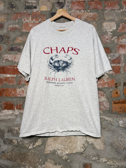 VTG Ralph Lauren Chaps Tee Grey Sz L