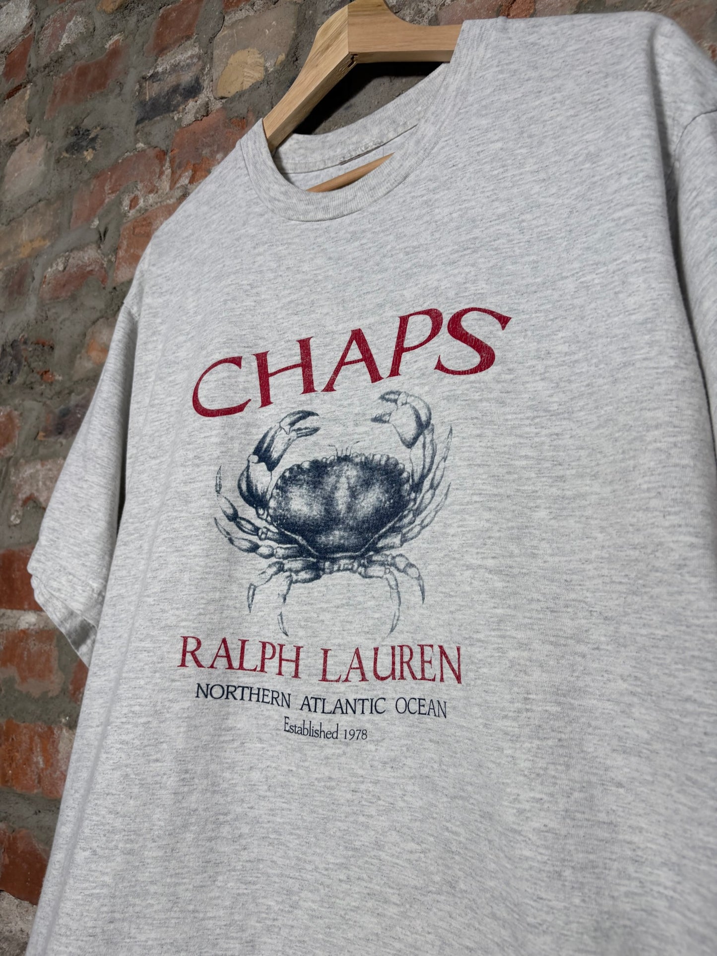 VTG Ralph Lauren Chaps Tee Grey Sz L