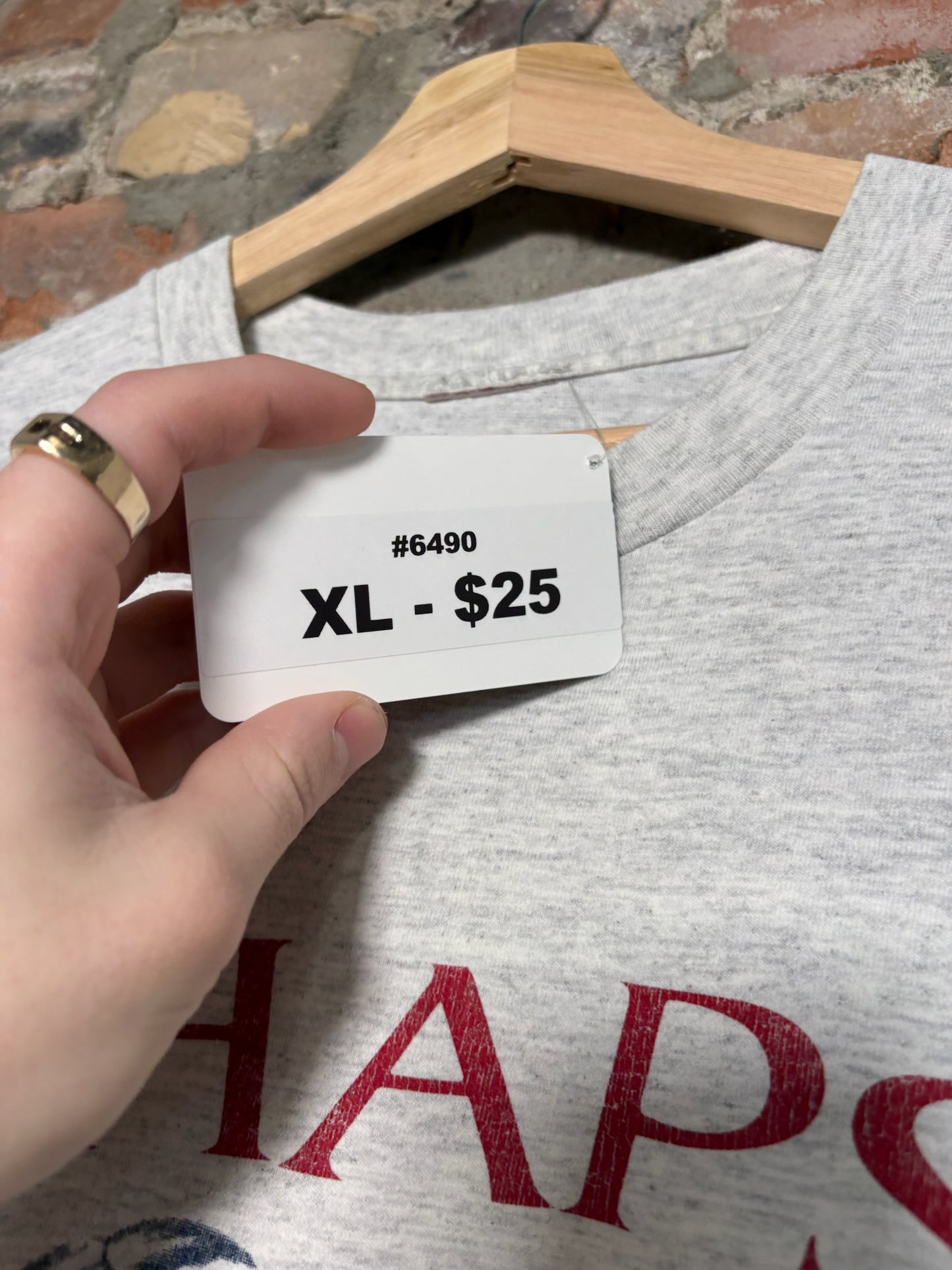 VTG Ralph Lauren Chaps Tee Grey Sz L