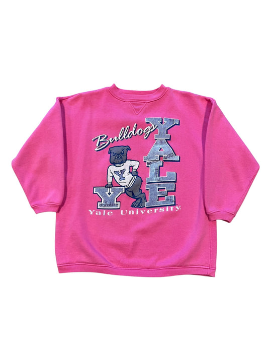 (M) 90s Yale University Bulldogs Pink Crewneck
