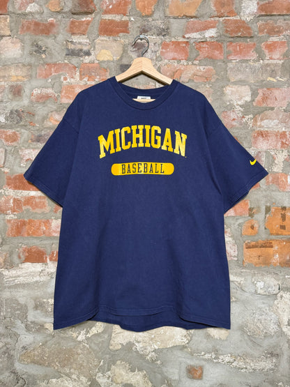 (XL) Vtg Nike Michigan Football Navy T-Shirt