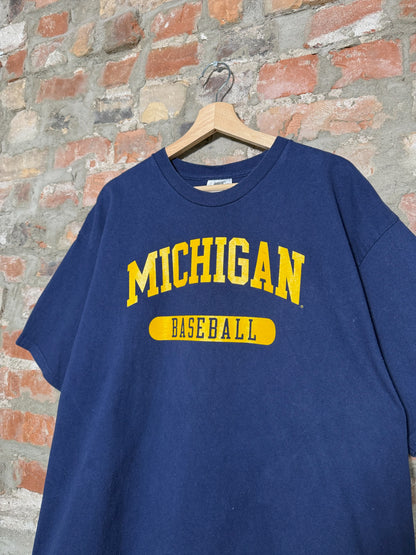 (XL) Vtg Nike Michigan Football Navy T-Shirt