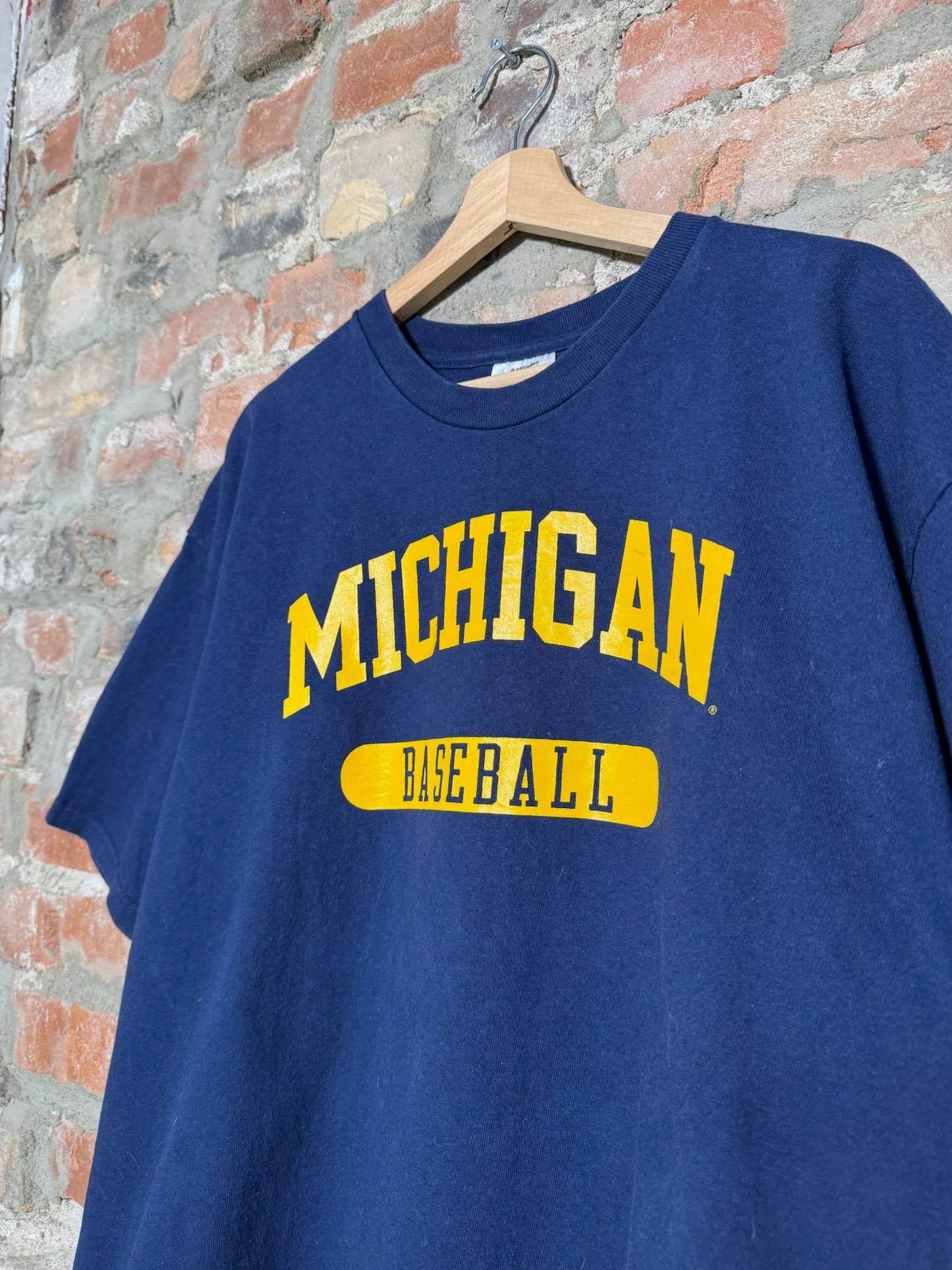 (XL) Vtg Nike Michigan Football Navy T-Shirt