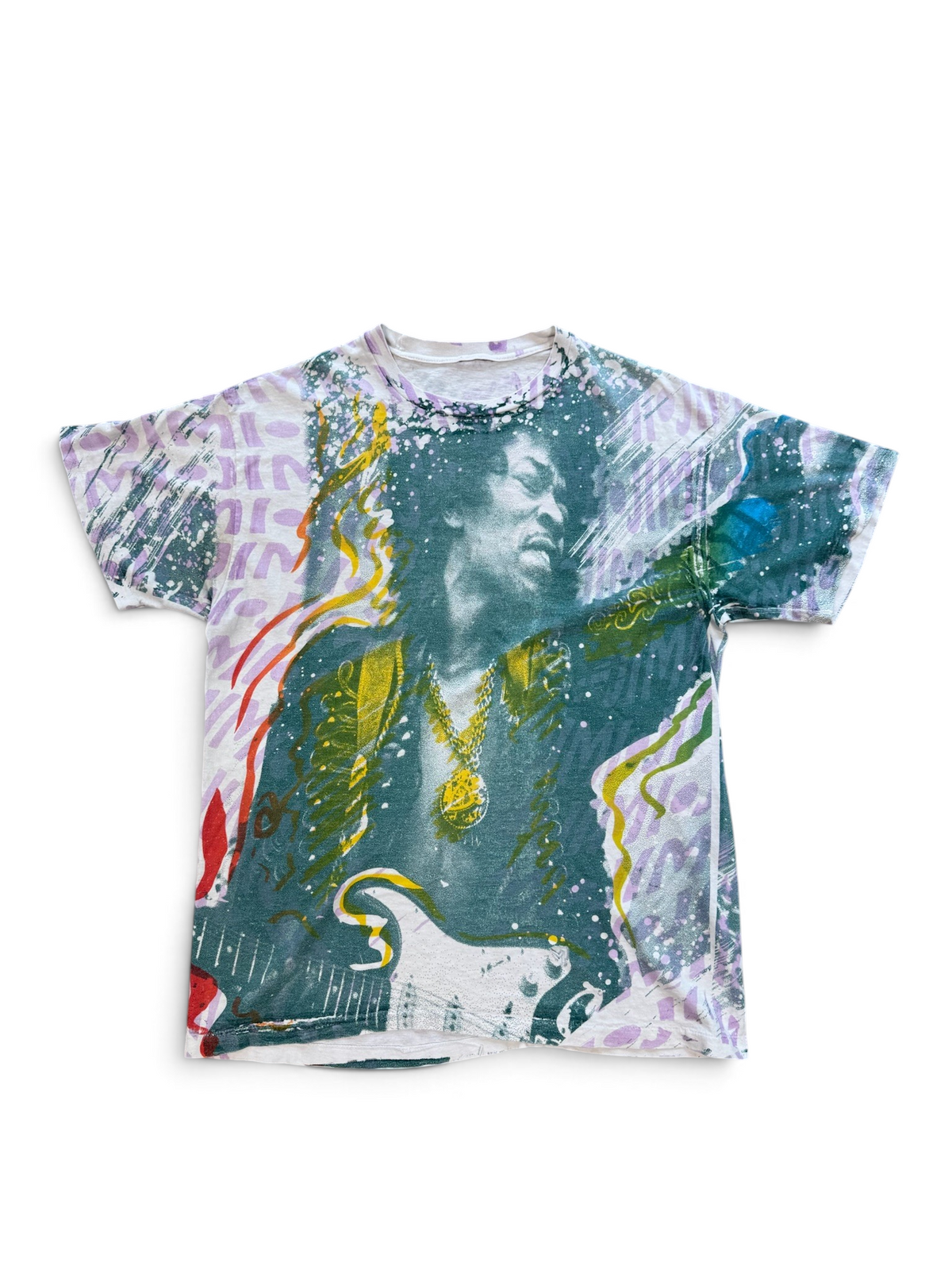 (L) Vintage 90s Jimi Hendrix AOP Tee